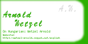 arnold wetzel business card